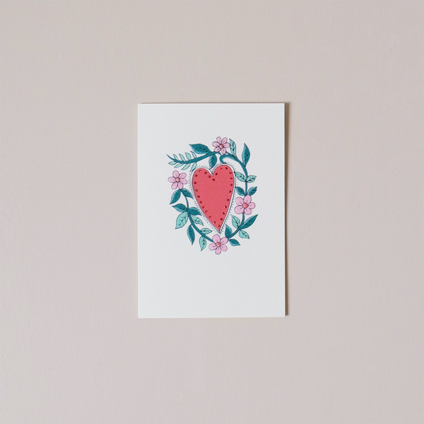 Heart & Vines Note Card