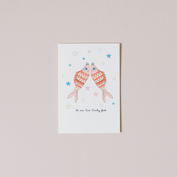 Two Lucky Fish Note Card