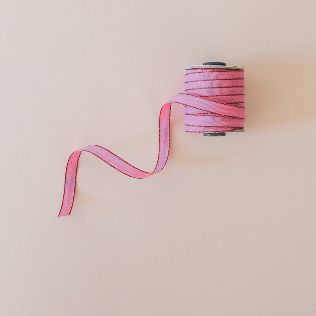 Drittofilo Cotton Ribbon, Fuchsia/Red