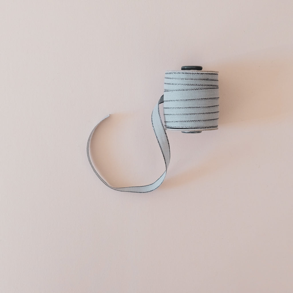 Drittofilo Cotton Ribbon, Ice/Graphite