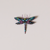Amethyst Dragonfly Embroidered Pin