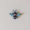 Rose Bee Embroidered Pin