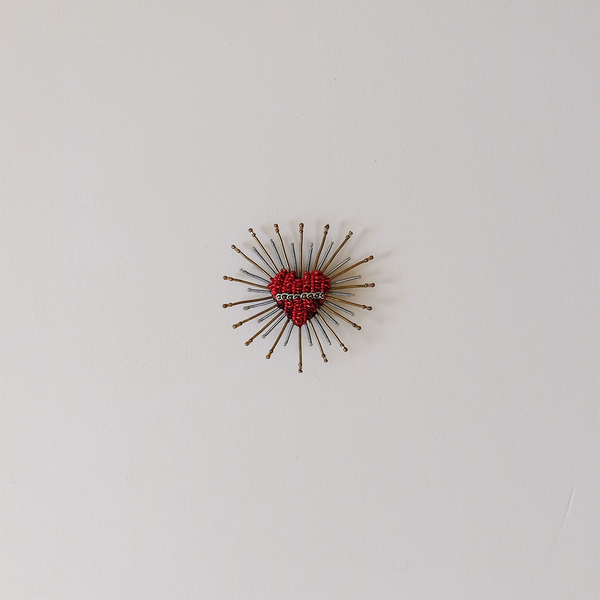 Sacred Heart Embroidered Pin