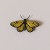 Yellow Coster Butterfly Embroidered Pin